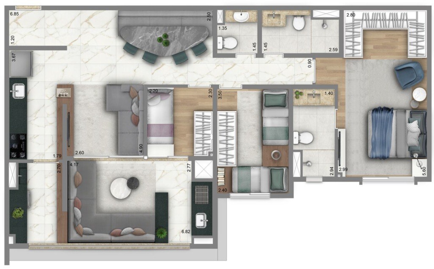 Apartamento à venda com 3 quartos, 100m² - Foto 14