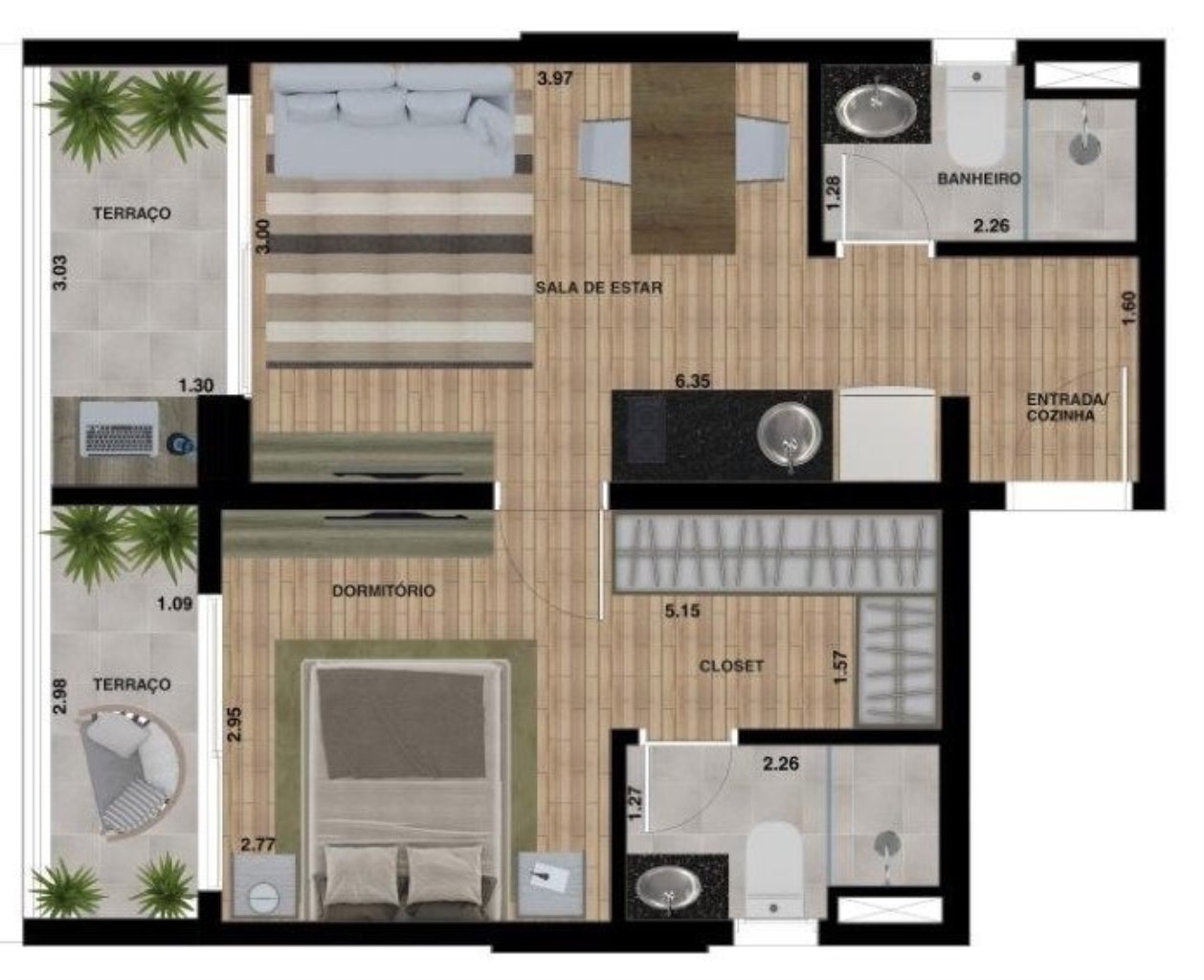 Apartamento à venda com 1 quarto, 26m² - Foto 20