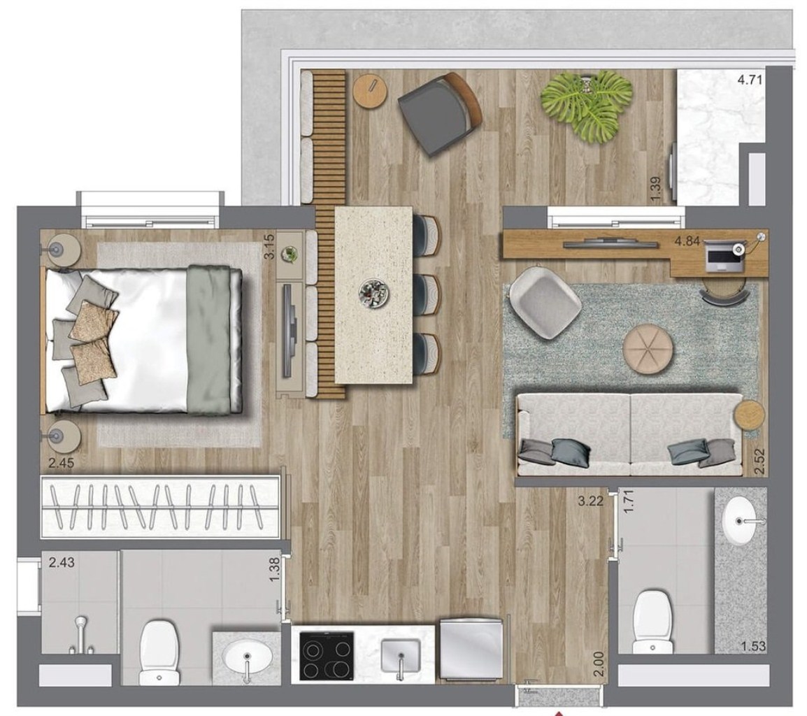 Apartamento, 2 quartos, 40 m² - Foto 31