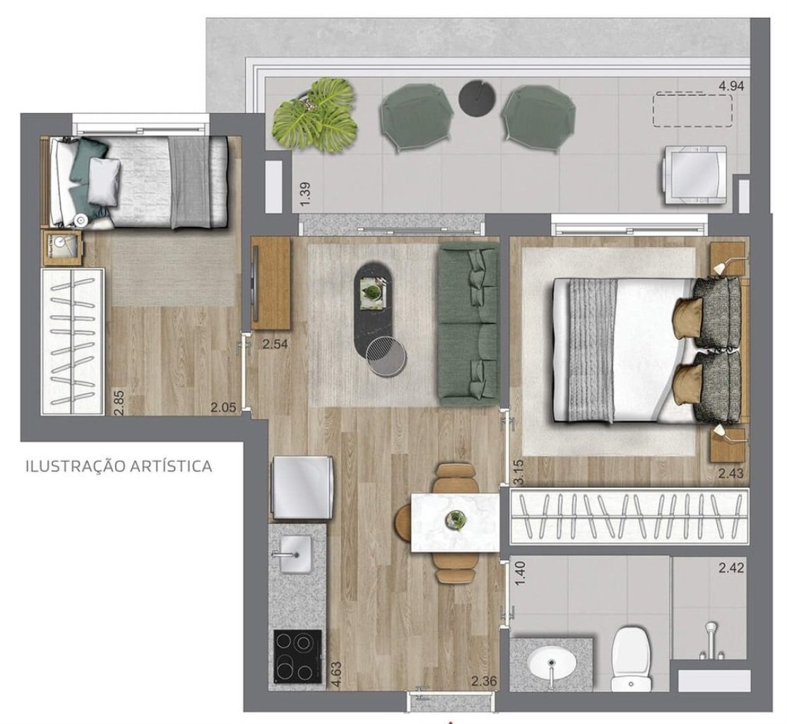 Apartamento, 2 quartos, 40 m² - Foto 29