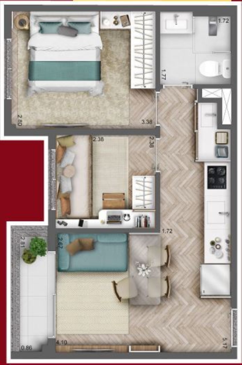 Apartamento, 2 quartos, 38 m² - Foto 22