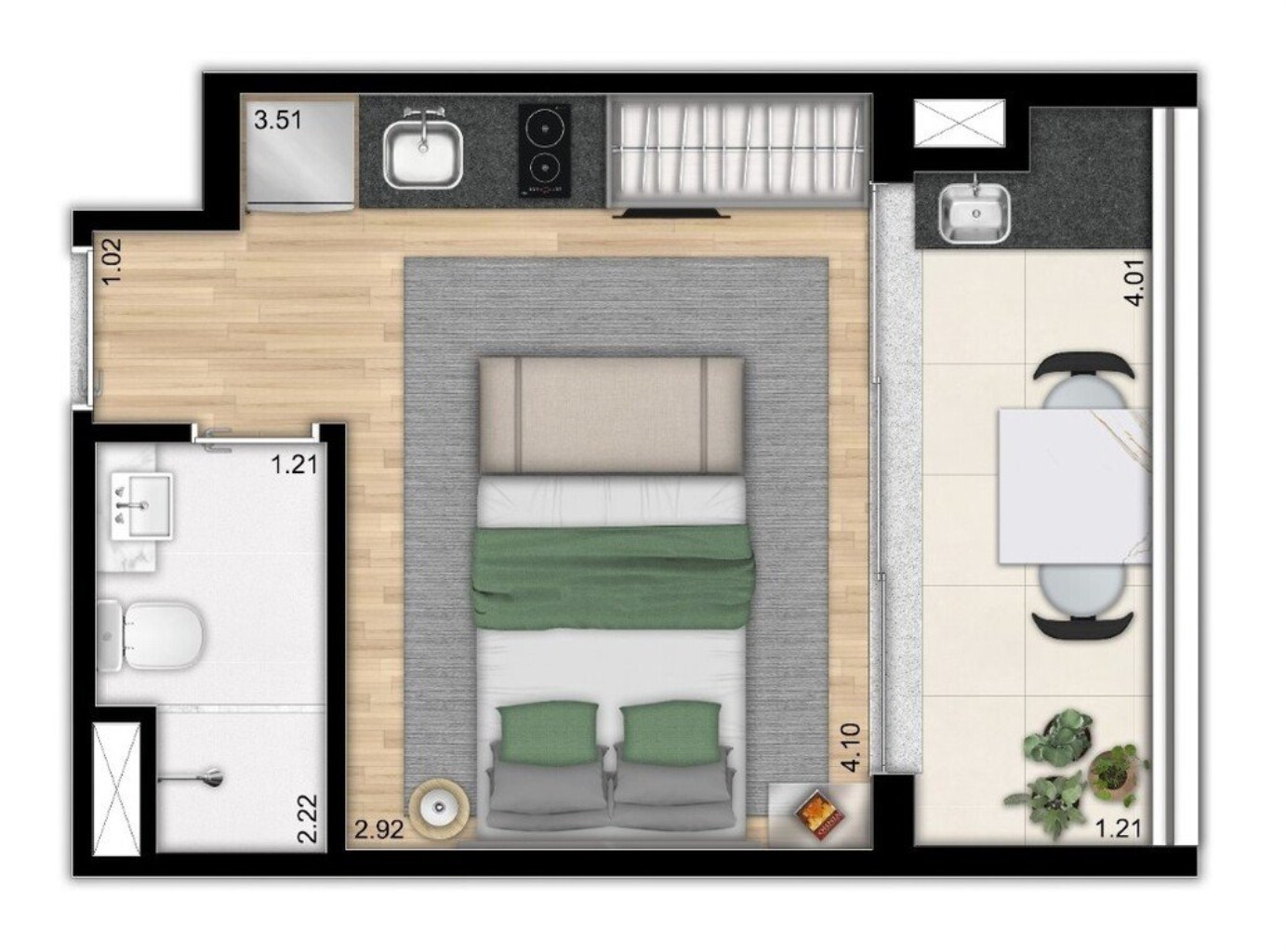 Apartamento, 1 quarto, 36 m² - Foto 20