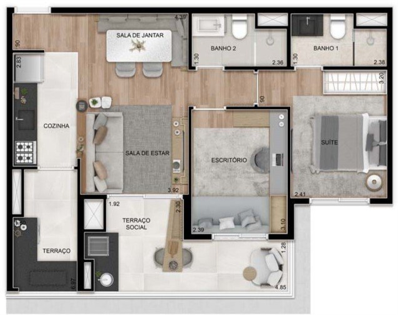 Apartamento à venda com 2 quartos, 63m² - Foto 24