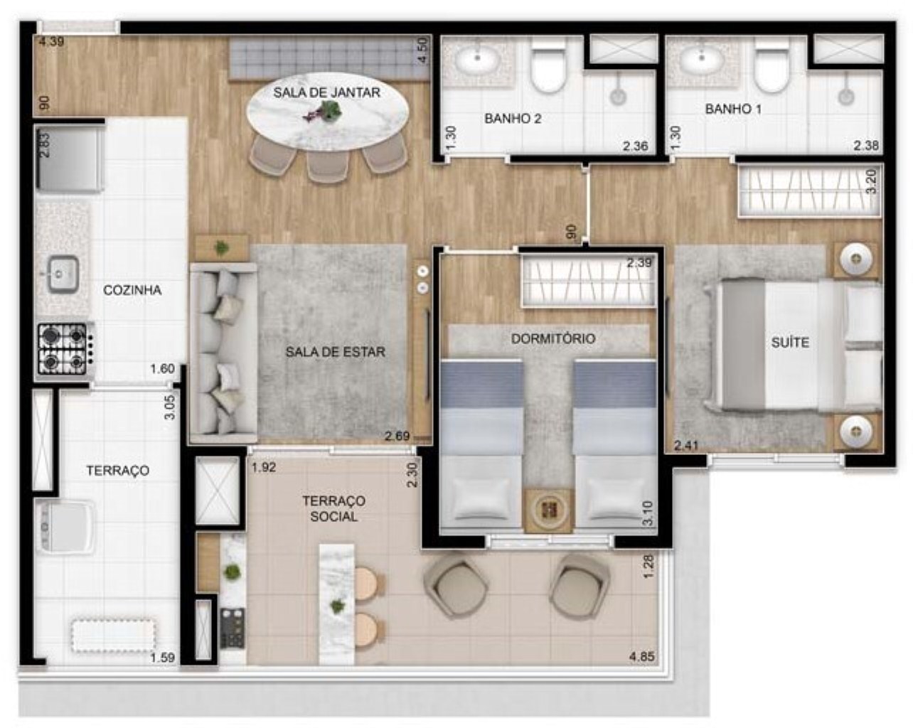 Apartamento à venda com 3 quartos, 79m² - Foto 22