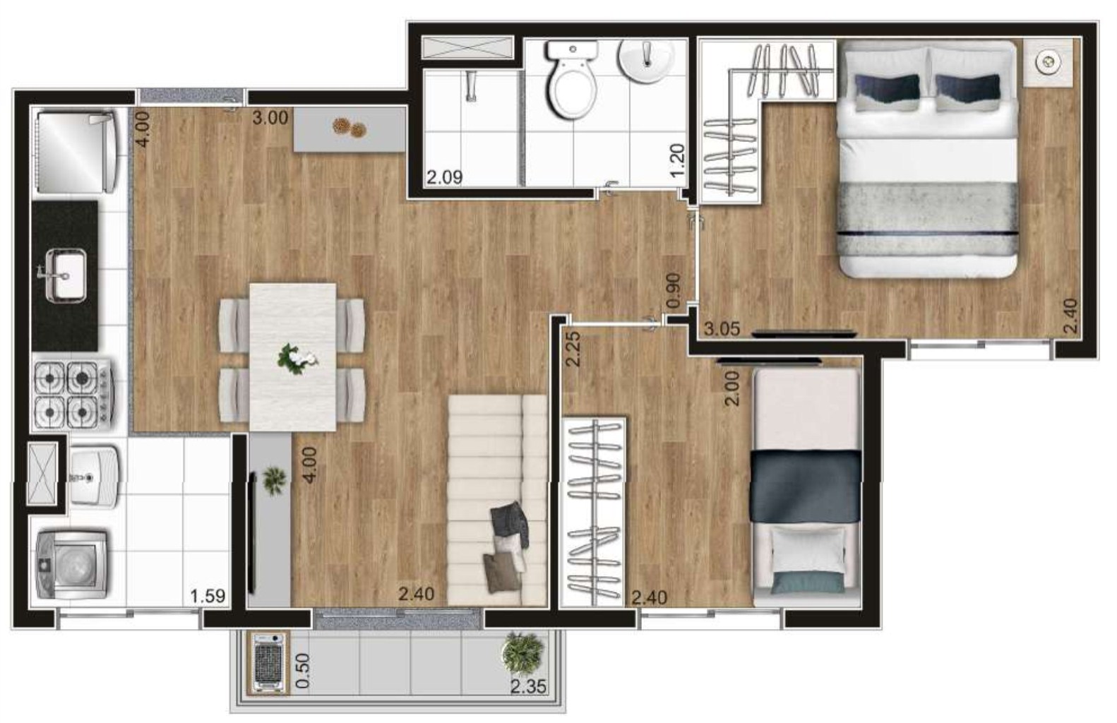 Apartamento à venda com 2 quartos, 37m² - Foto 22