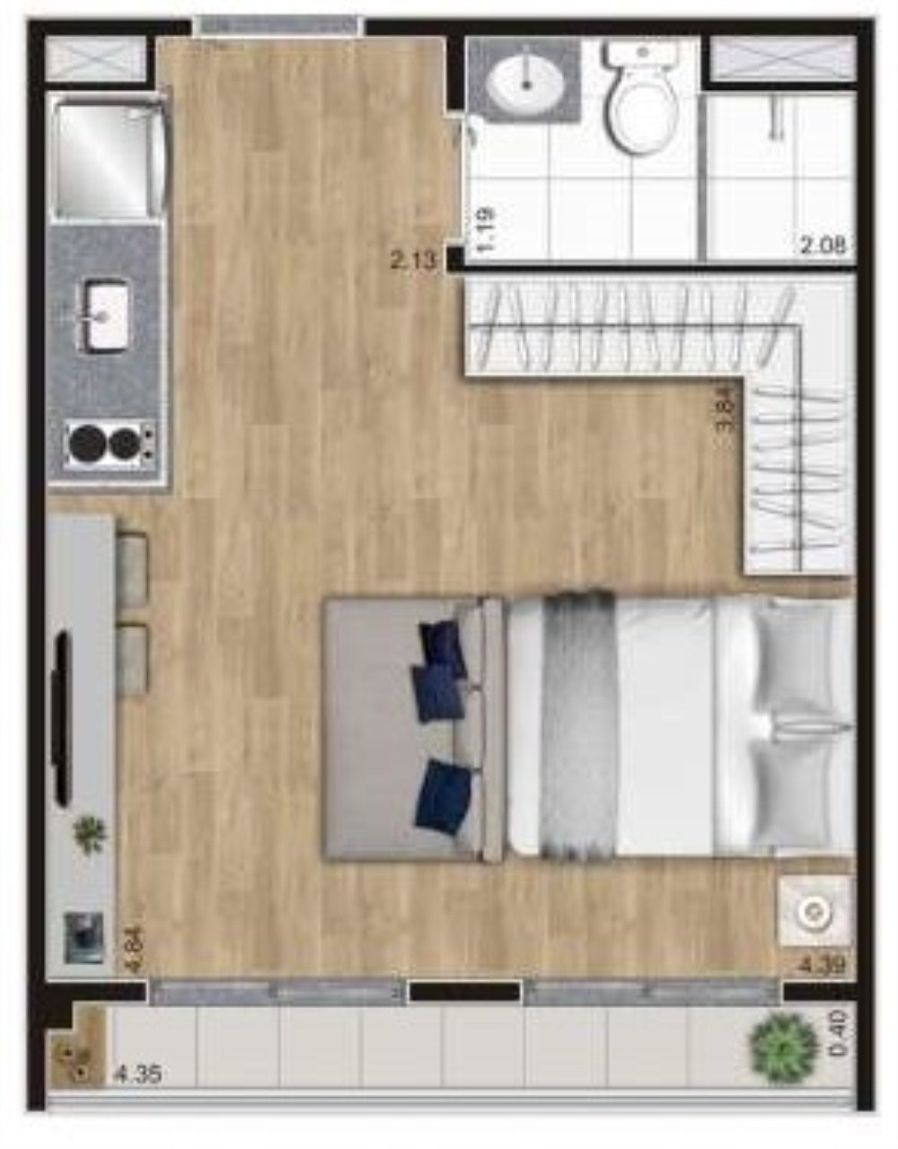 Apartamento à venda com 1 quarto, 27m² - Foto 23