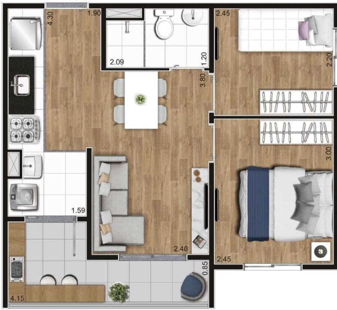 Apartamento à venda com 2 quartos, 38m² - Foto 24