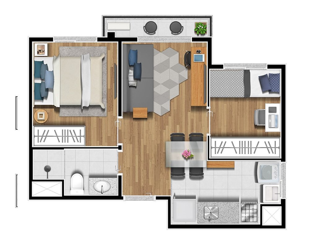 Apartamento, 2 quartos, 35 m² - Foto 19