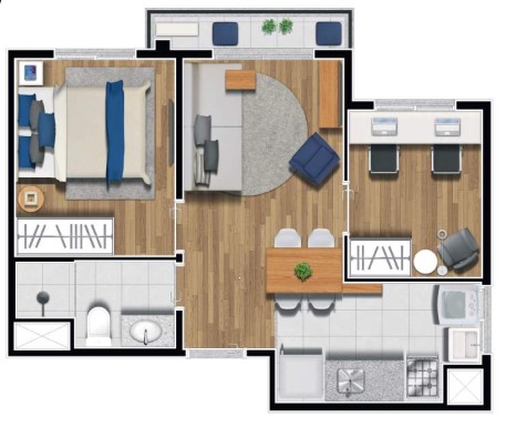 Apartamento, 2 quartos, 35 m² - Foto 20
