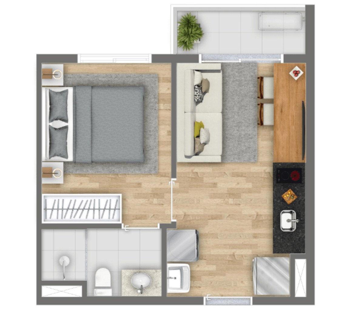 Apartamento, 1 quarto, 26 m² - Foto 16