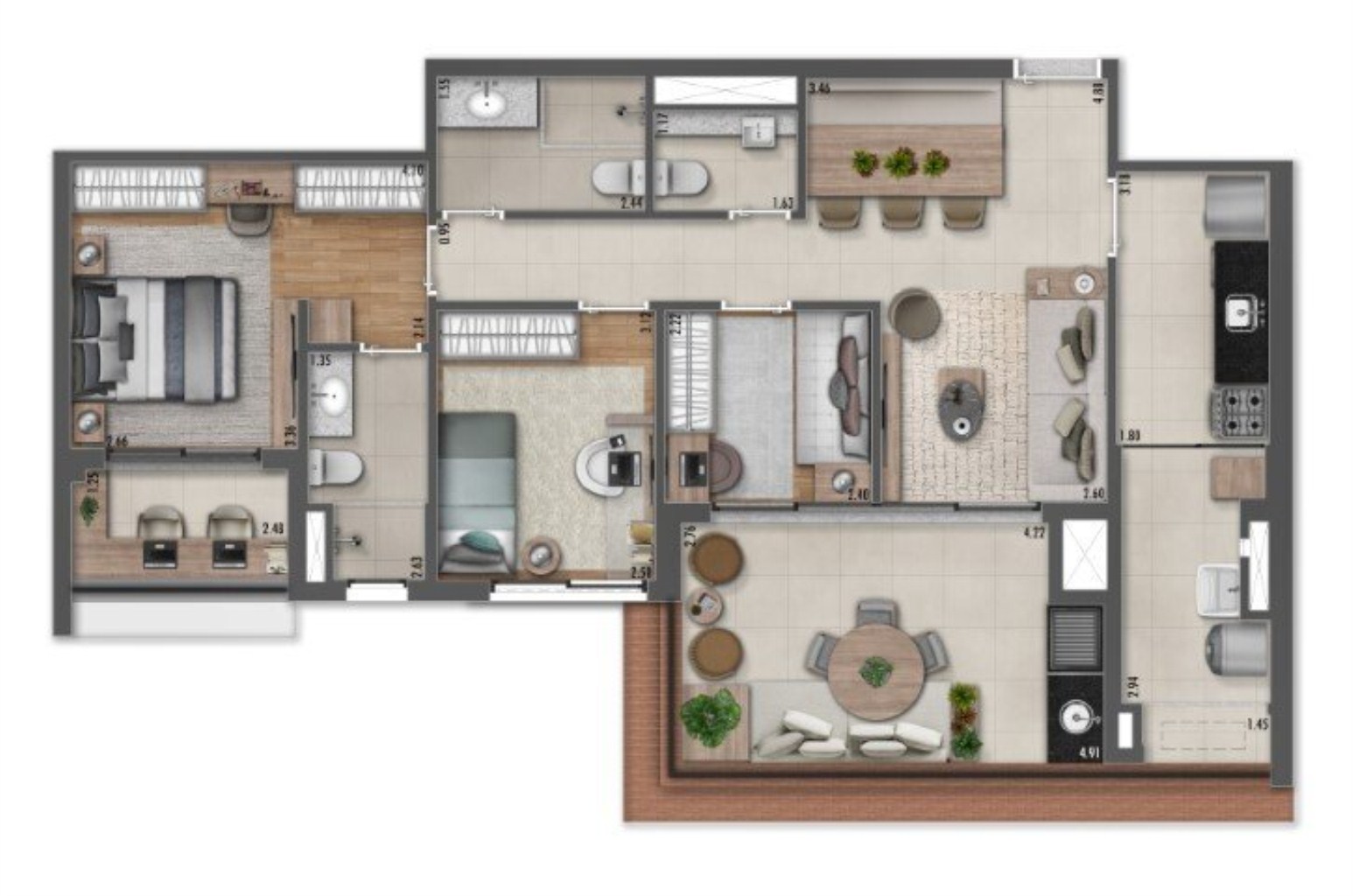 Apartamento à venda com 3 quartos, 117m² - Foto 21