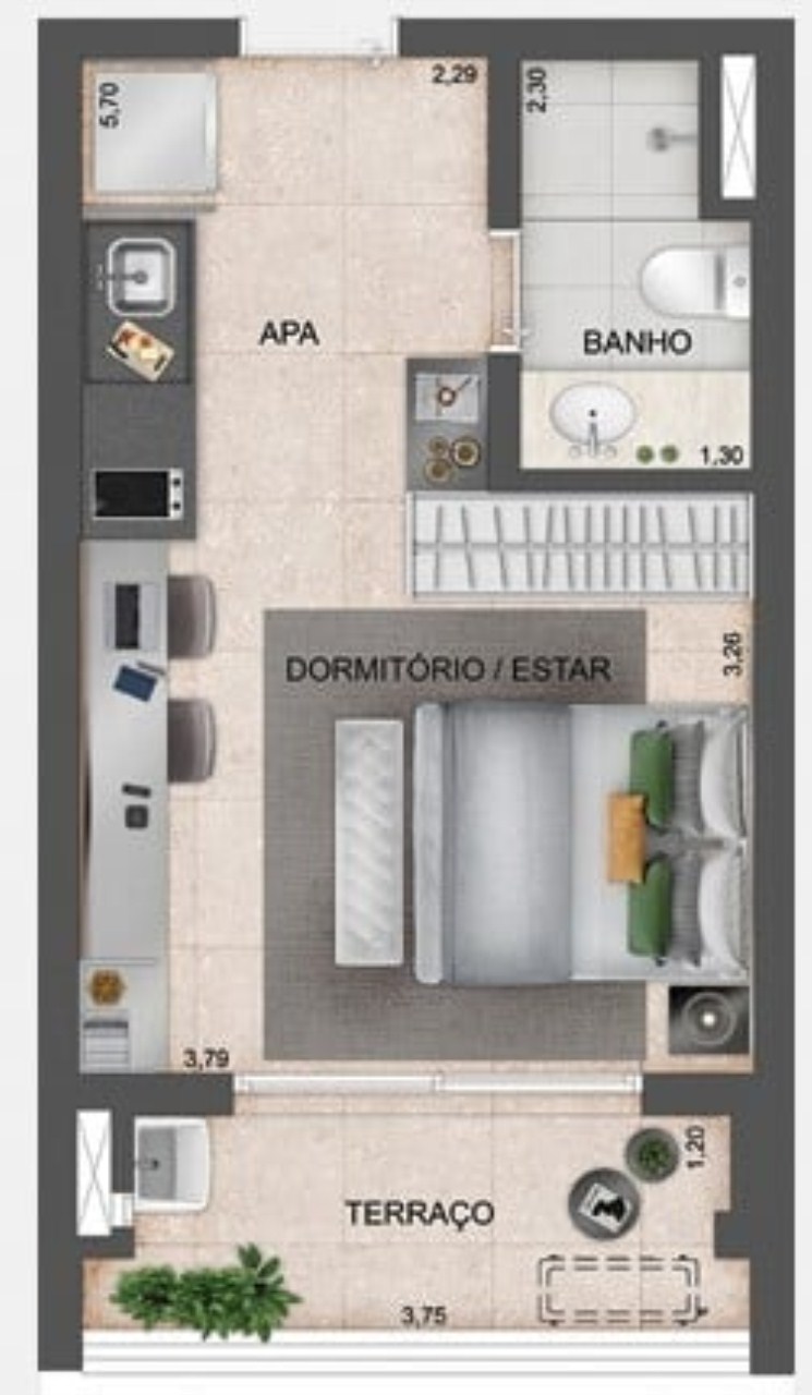 Apartamento, 1 quarto, 31 m² - Foto 33