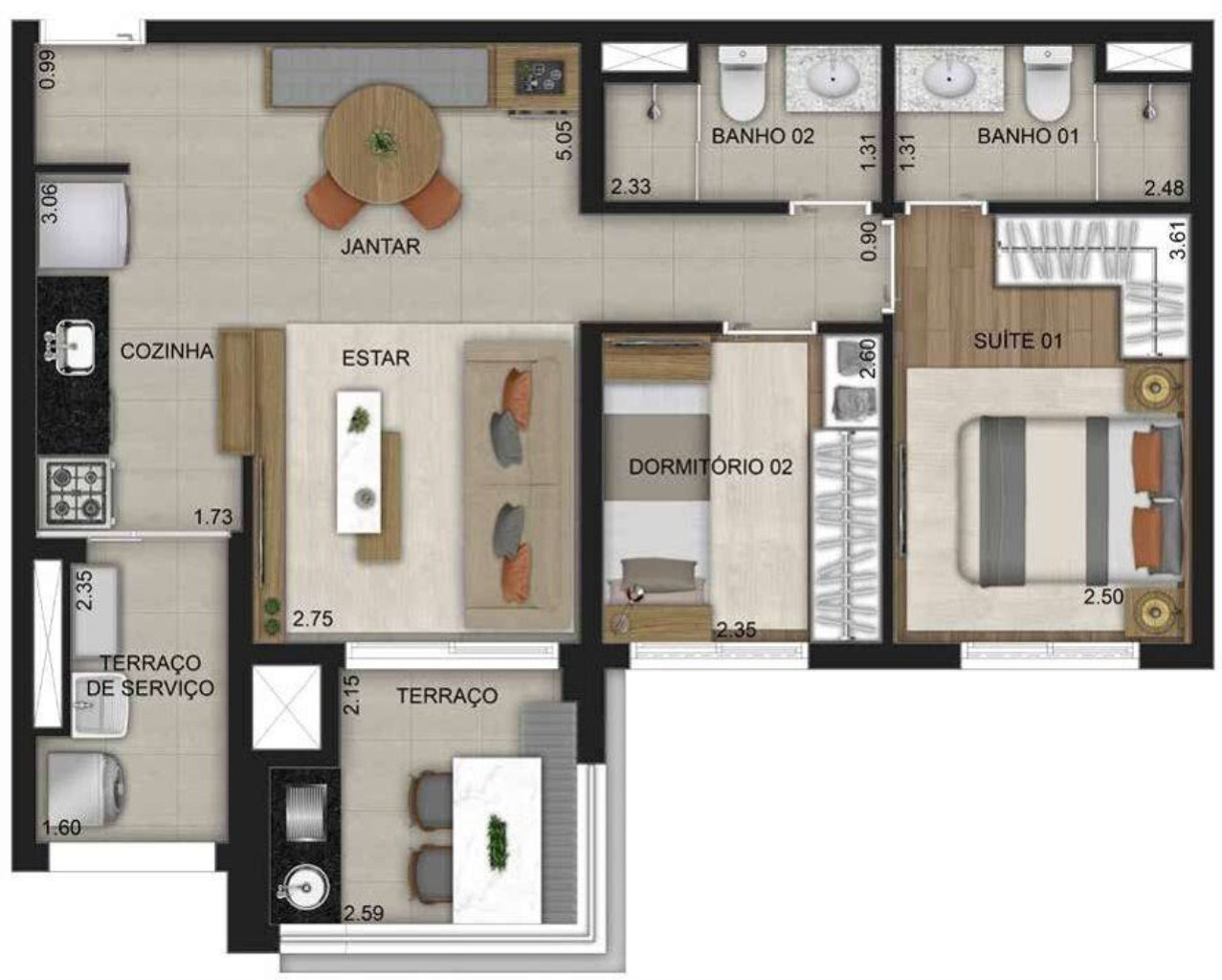 Apartamento à venda com 2 quartos, 64m² - Foto 23