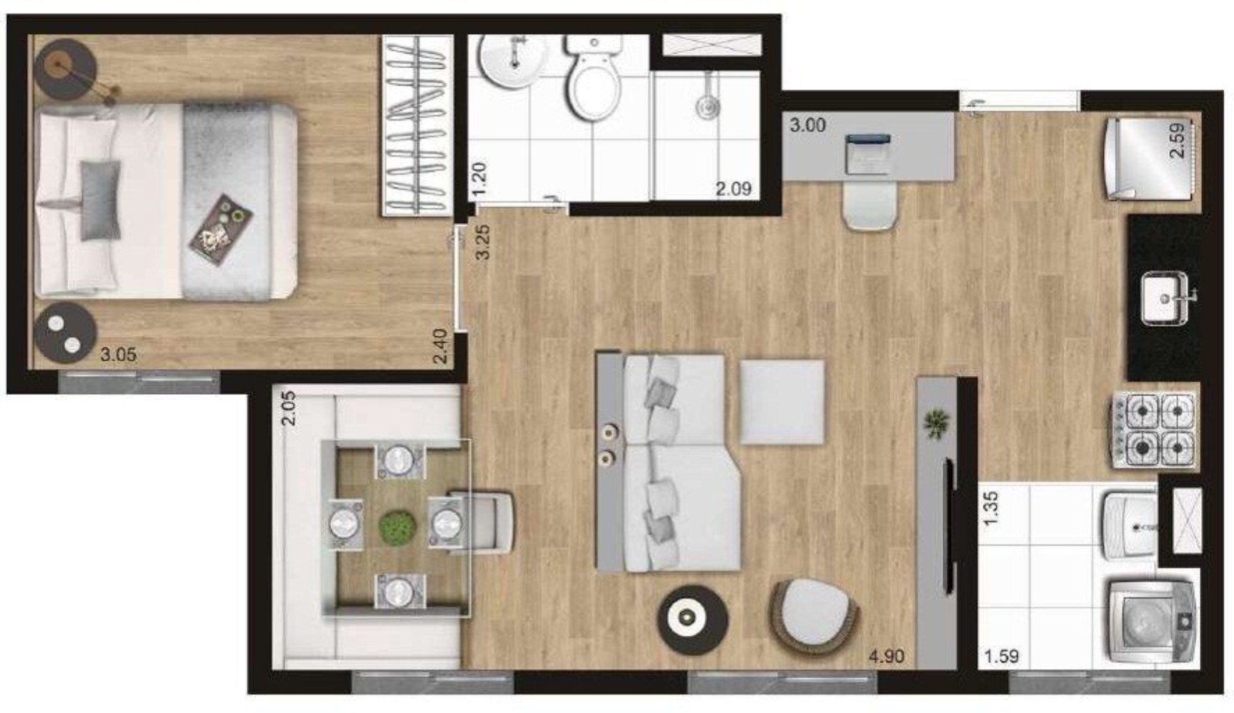 Apartamento à venda com 2 quartos, 42m² - Foto 23