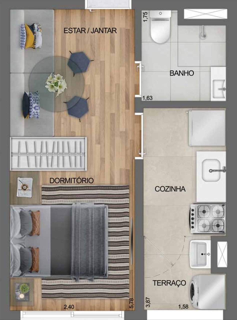 Apartamento à venda com 1 quarto, 27m² - Foto 11