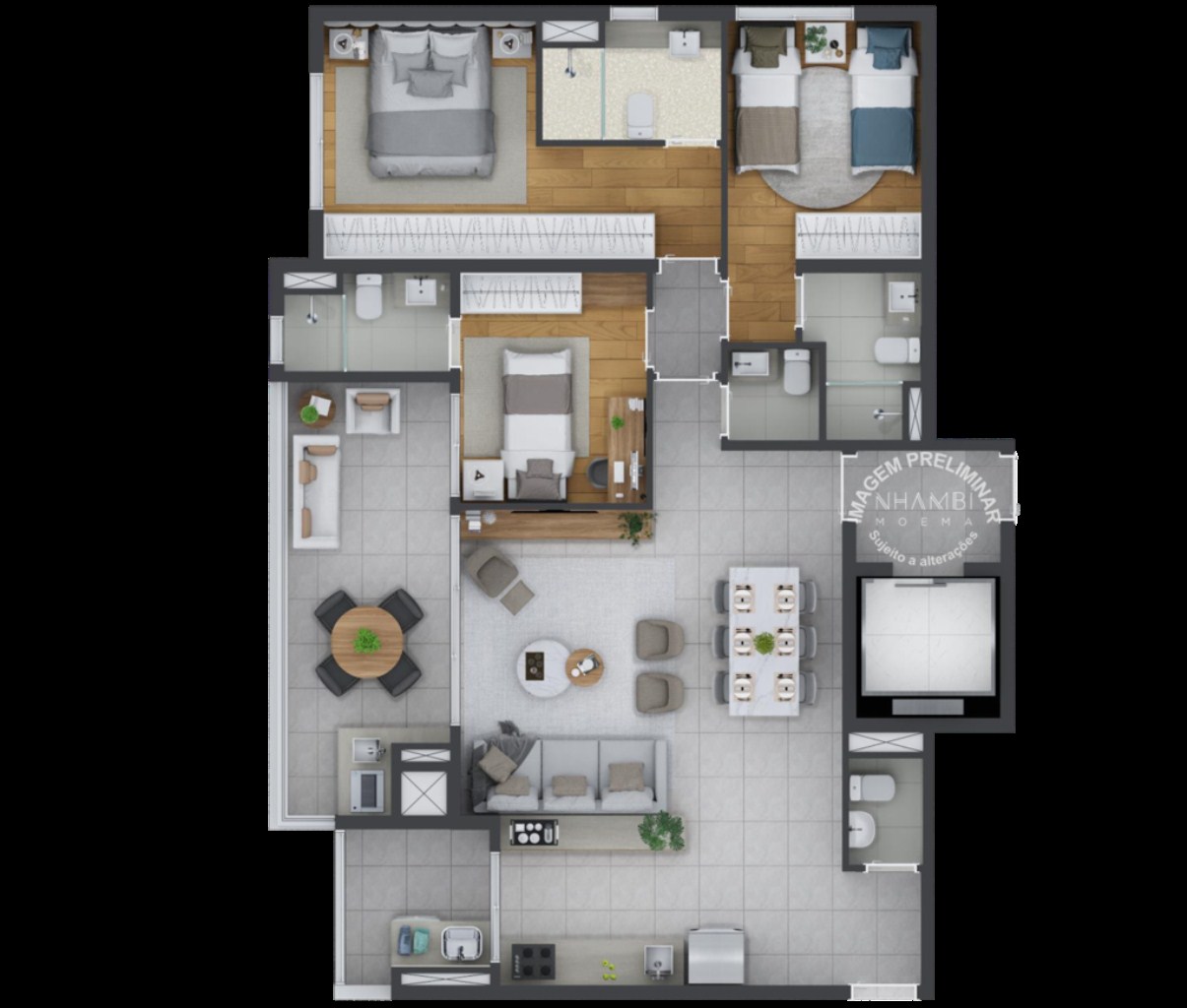 Apartamento, 3 quartos, 121 m² - Foto 3