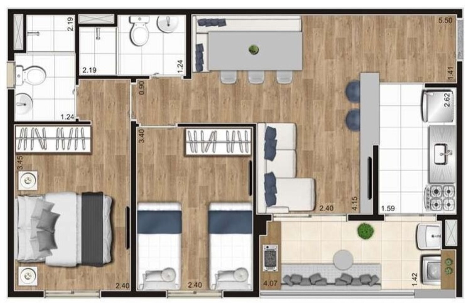 Apartamento à venda com 2 quartos, 56m² - Foto 18