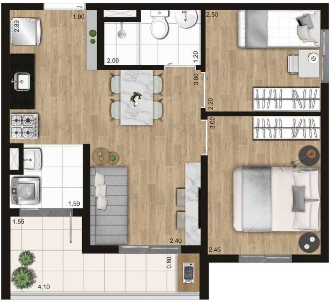 Apartamento à venda com 2 quartos, 42m² - Foto 17