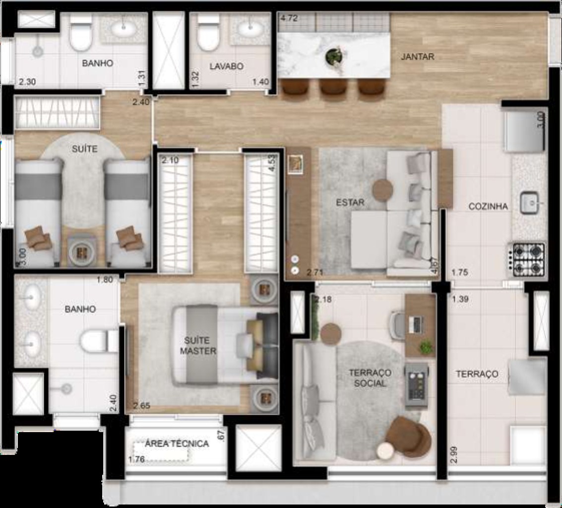 Apartamento à venda com 2 quartos, 80m² - Foto 34