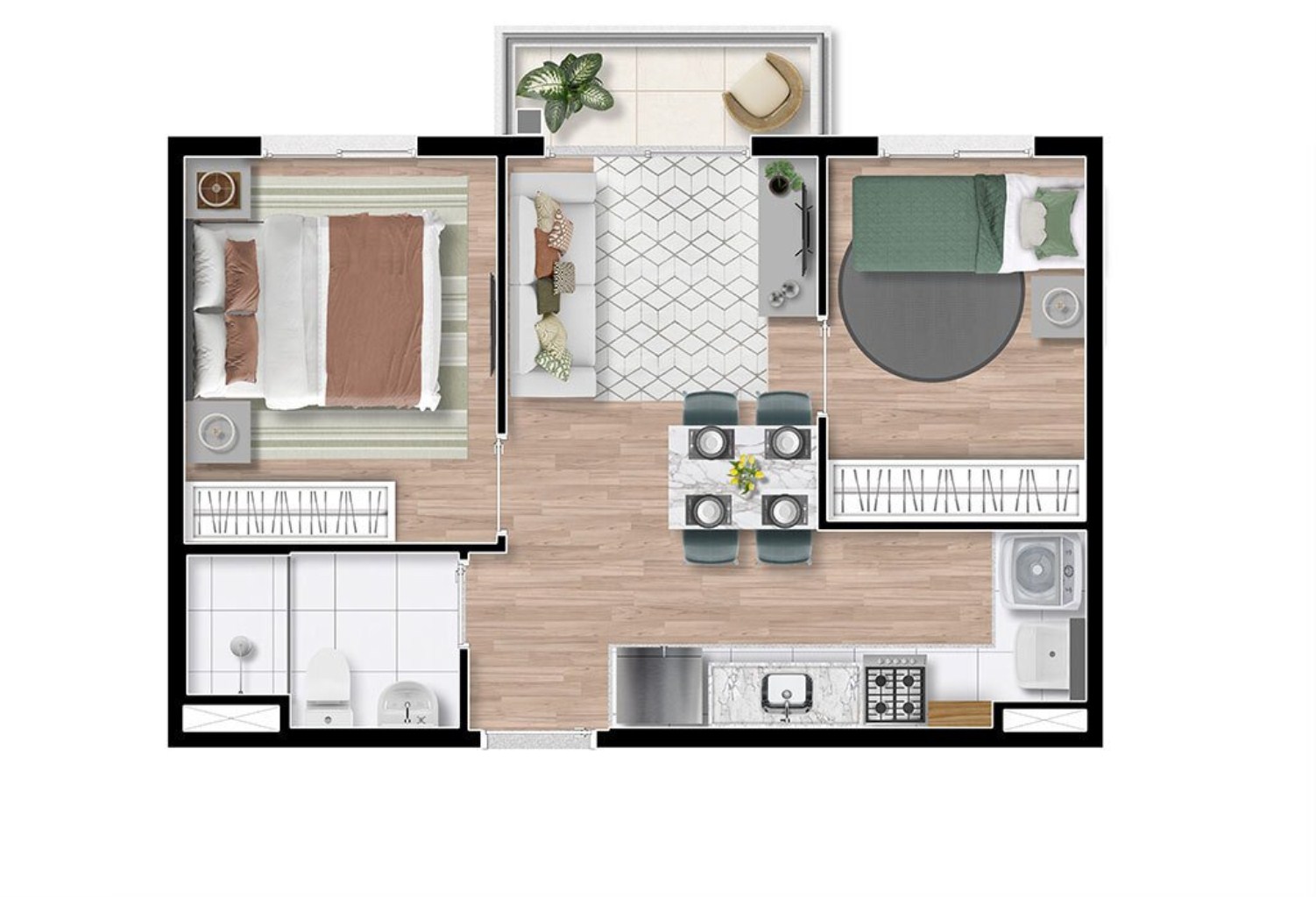 Apartamento à venda com 2 quartos, 34m² - Foto 13