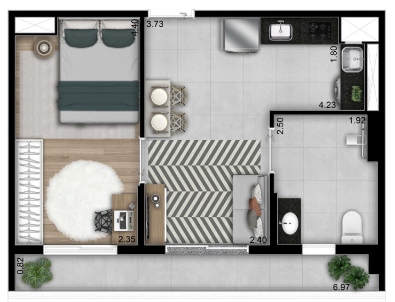 Apartamento, 1 quarto, 79 m² - Foto 13