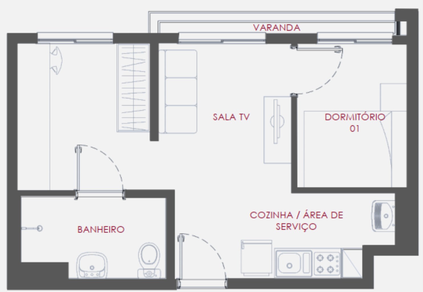 Apartamento à venda com 1 quarto, 34m² - Foto 12