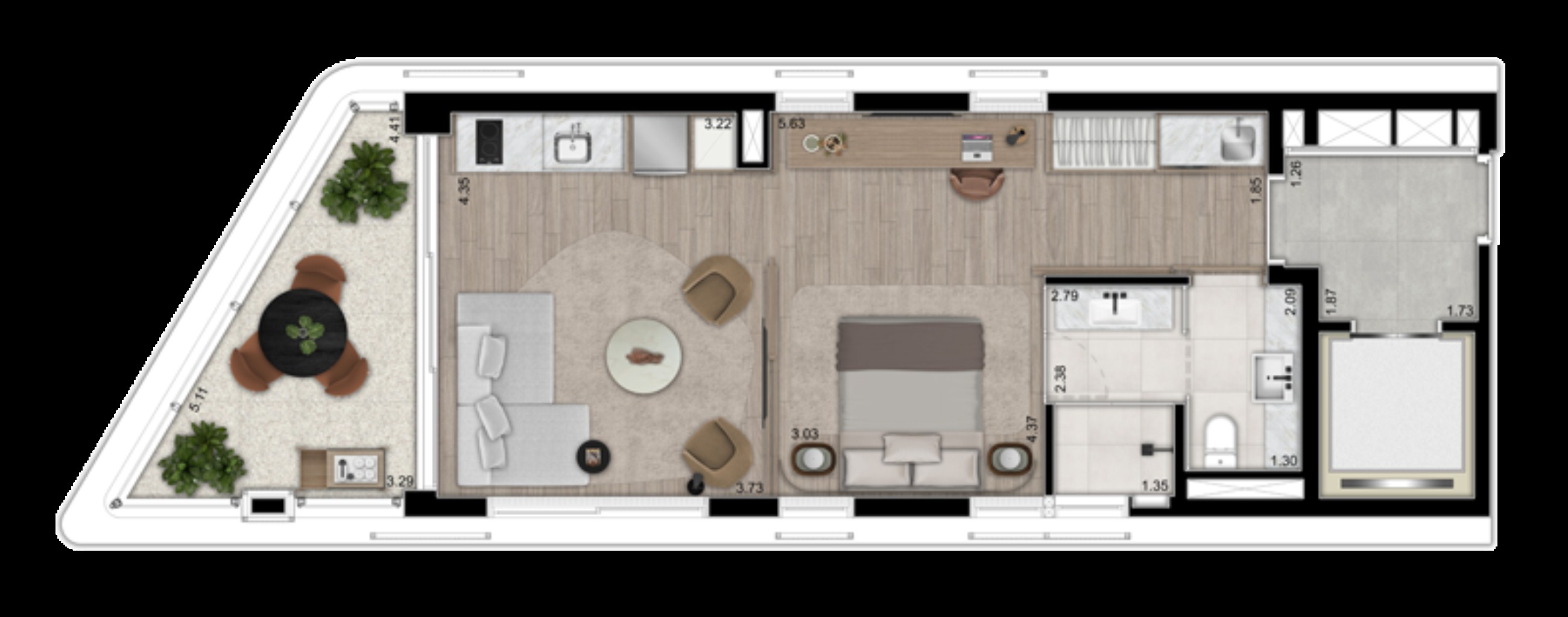 Cobertura, 1 quarto, 116 m² - Foto 7