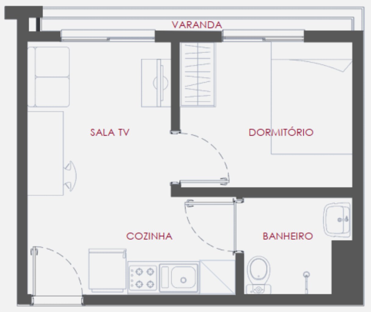 Apartamento à venda com 1 quarto, 34m² - Foto 13