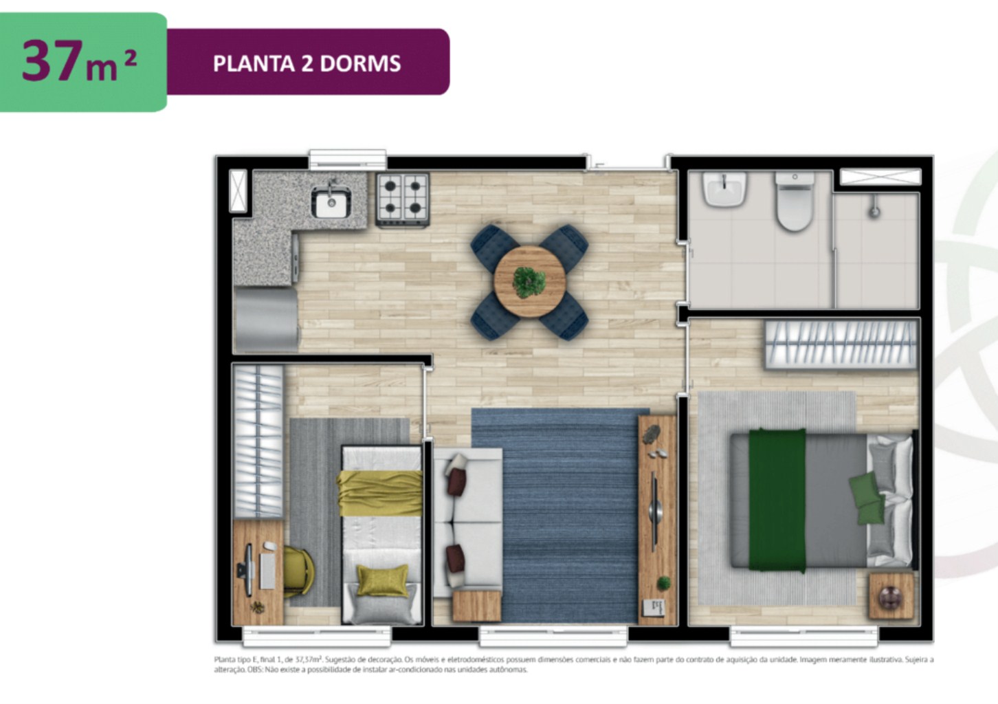 Apartamento à venda com 1 quarto, 26m² - Foto 3