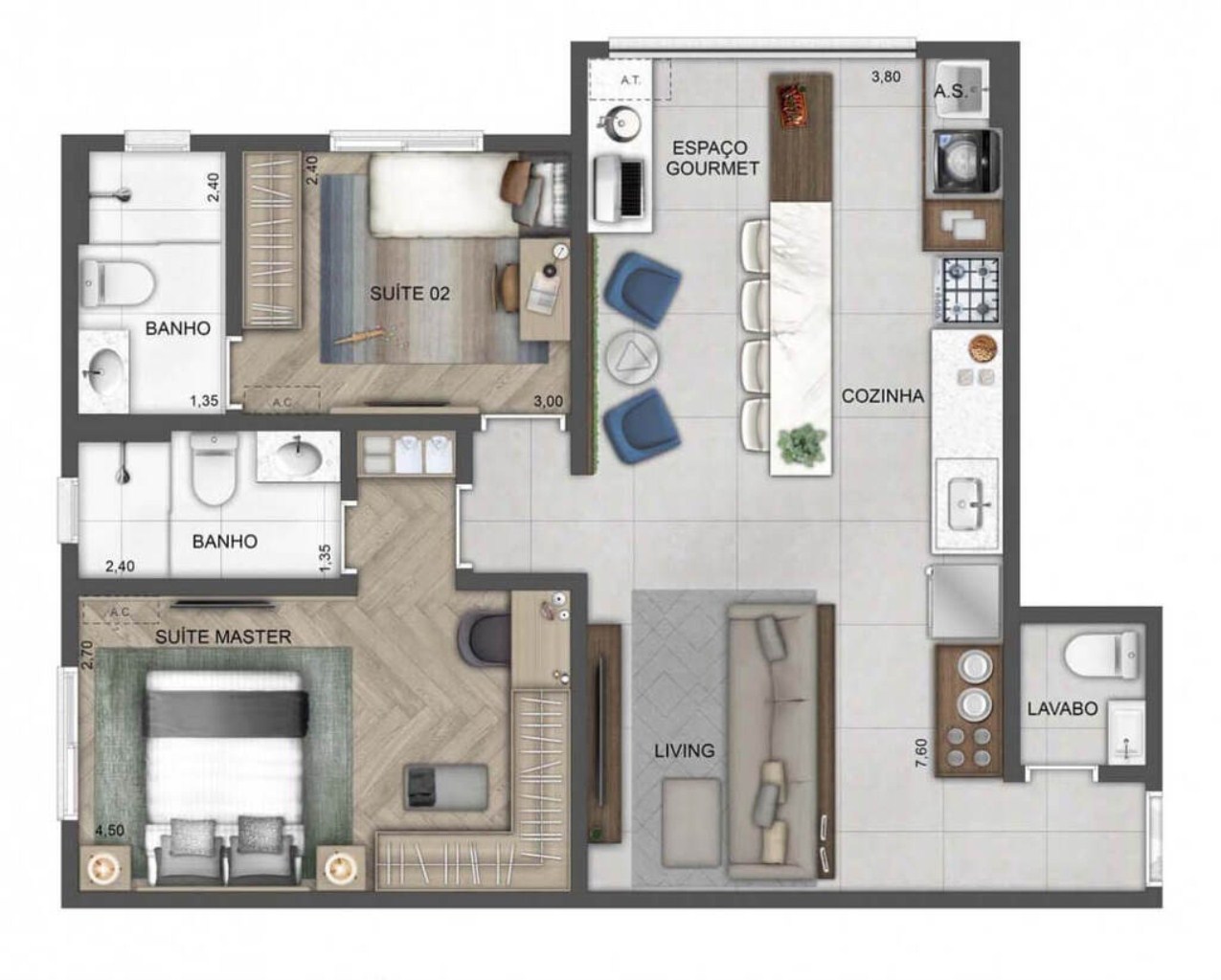 Apartamento à venda com 3 quartos, 171m² - Foto 8