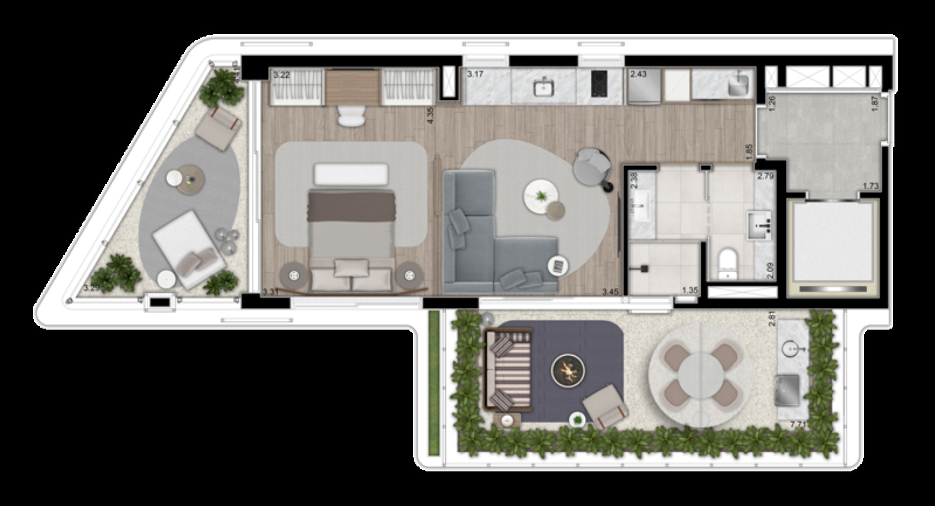 Cobertura, 1 quarto, 116 m² - Foto 8