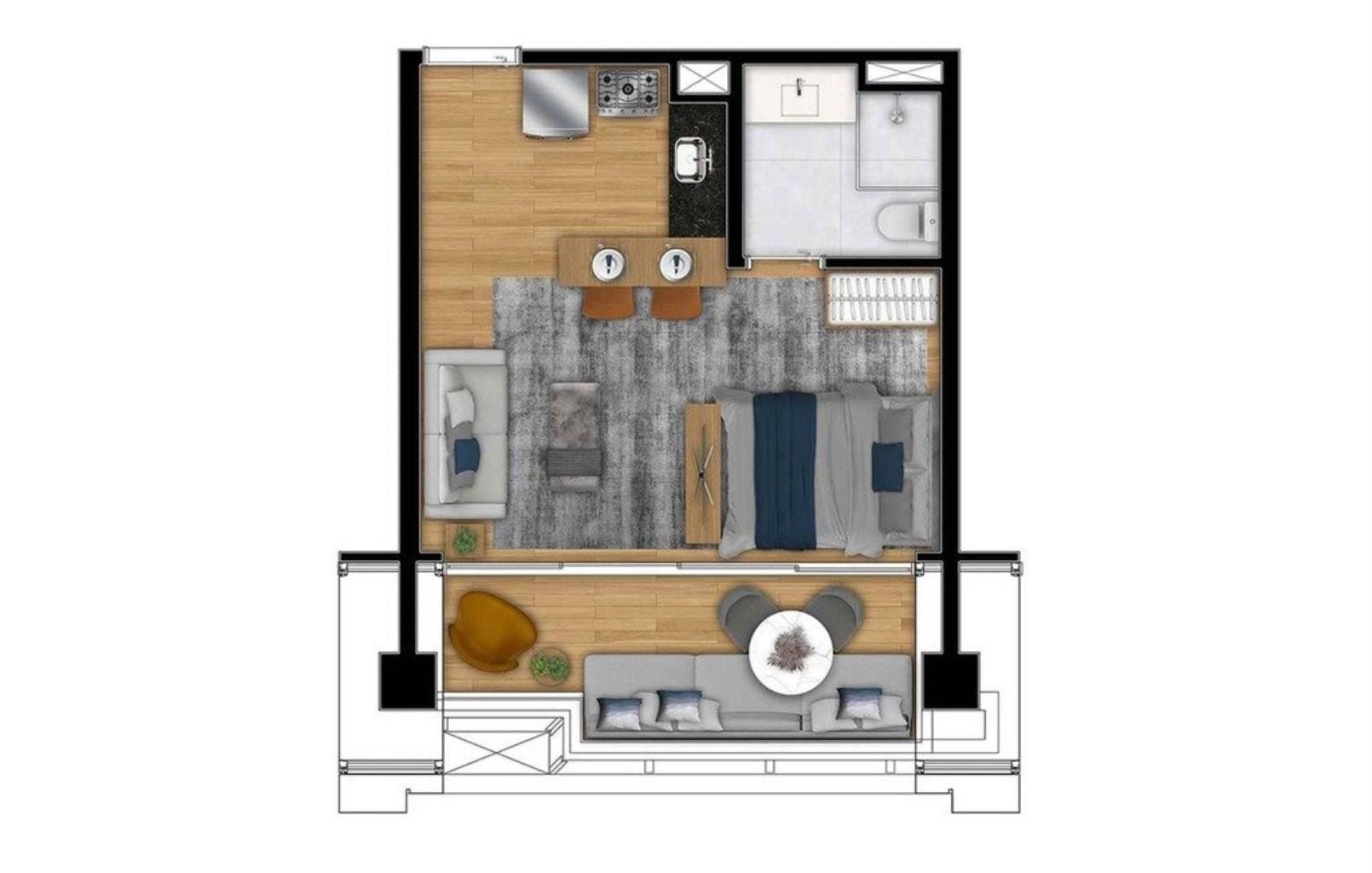 Apartamento, 1 quarto, 34 m² - Foto 17