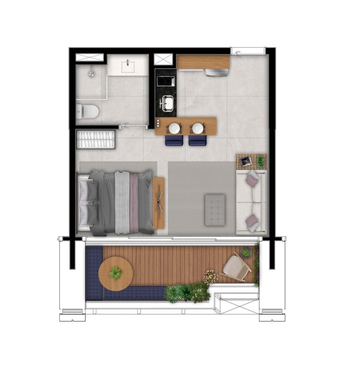 Apartamento, 1 quarto, 51 m² - Foto 16