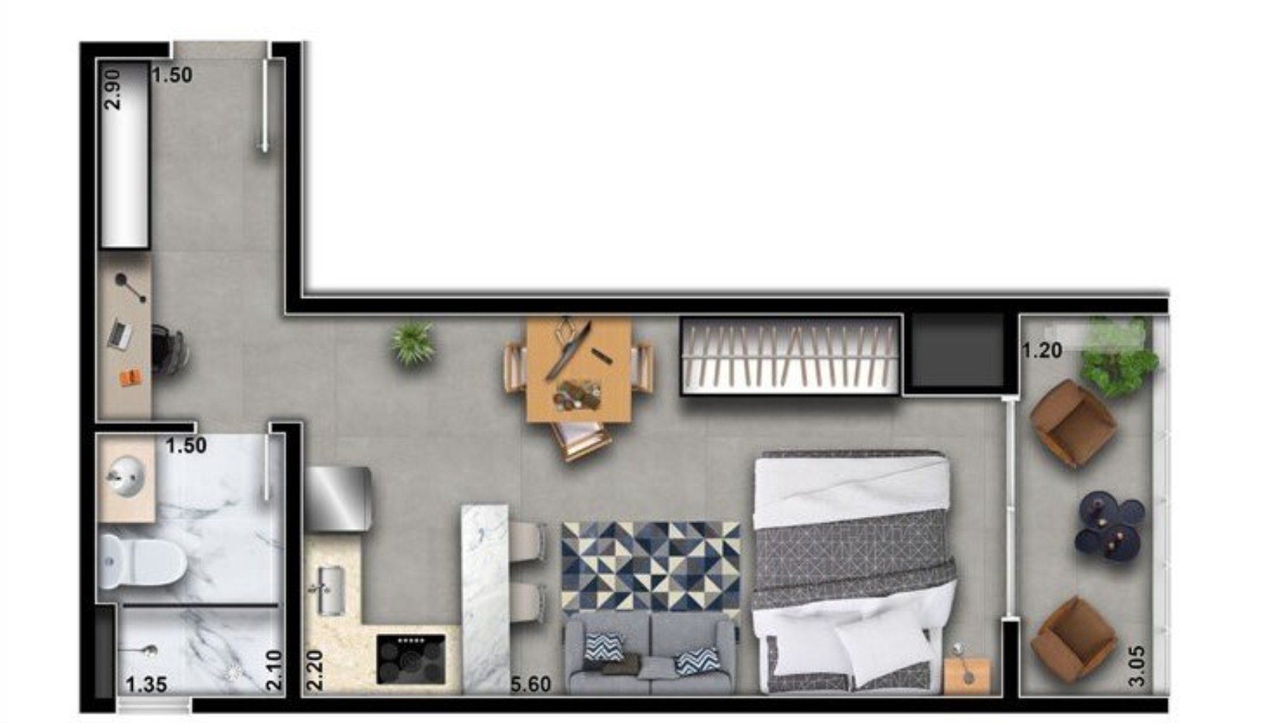 Apartamento, 1 quarto, 29 m² - Foto 21