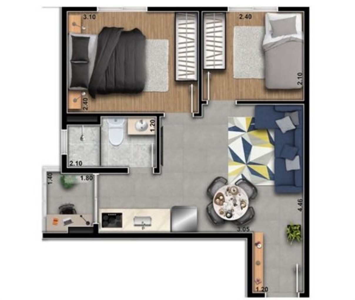 Apartamento à venda com 3 quartos, 52m² - Foto 22