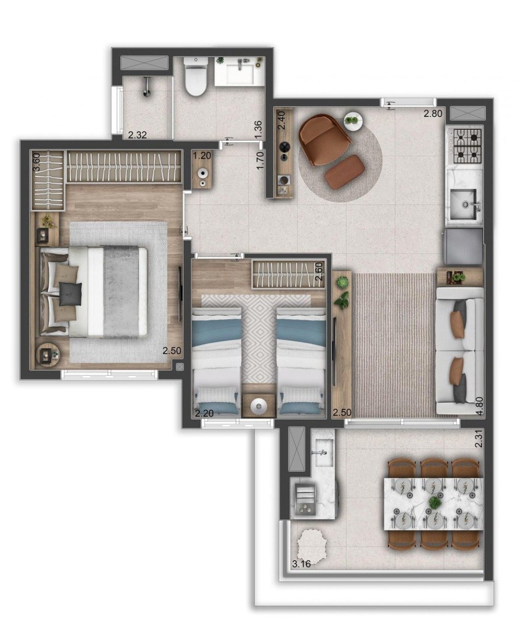 Apartamento, 2 quartos, 45 m² - Foto 19