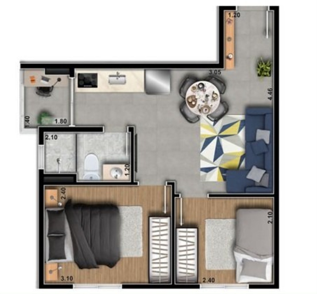 Apartamento, 2 quartos, 34 m² - Foto 23