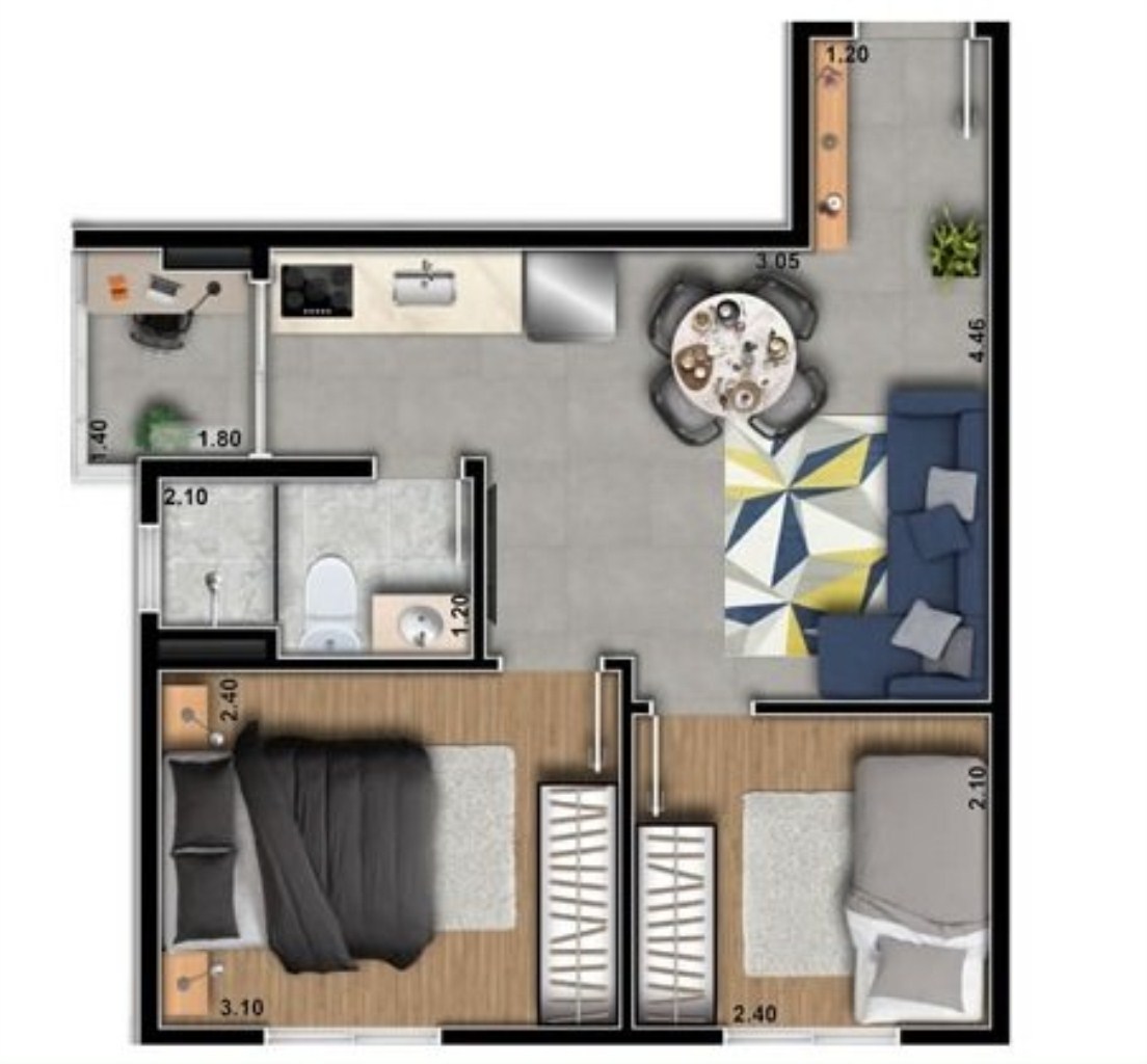 Apartamento à venda com 3 quartos, 52m² - Foto 23