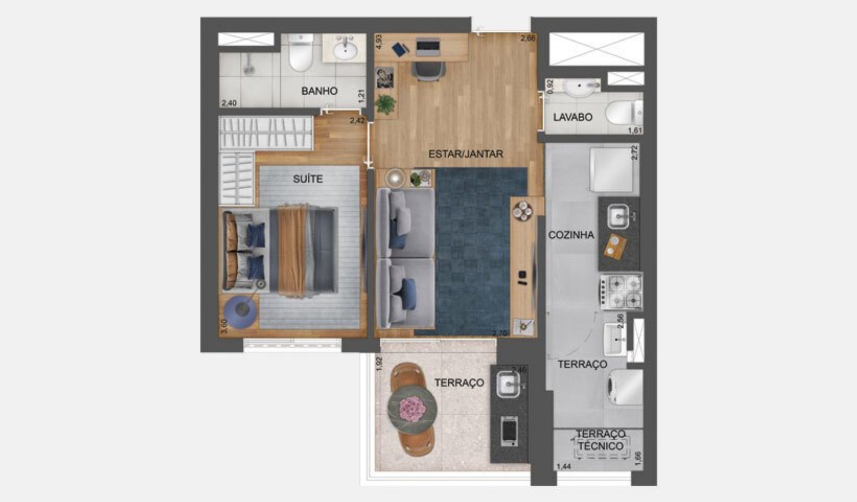 Apartamento, 1 quarto, 48 m² - Foto 30