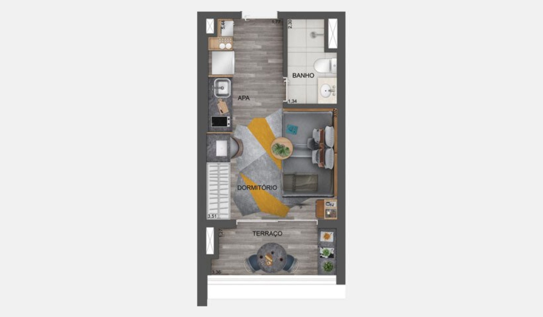 Apartamento, 1 quarto, 48 m² - Foto 29