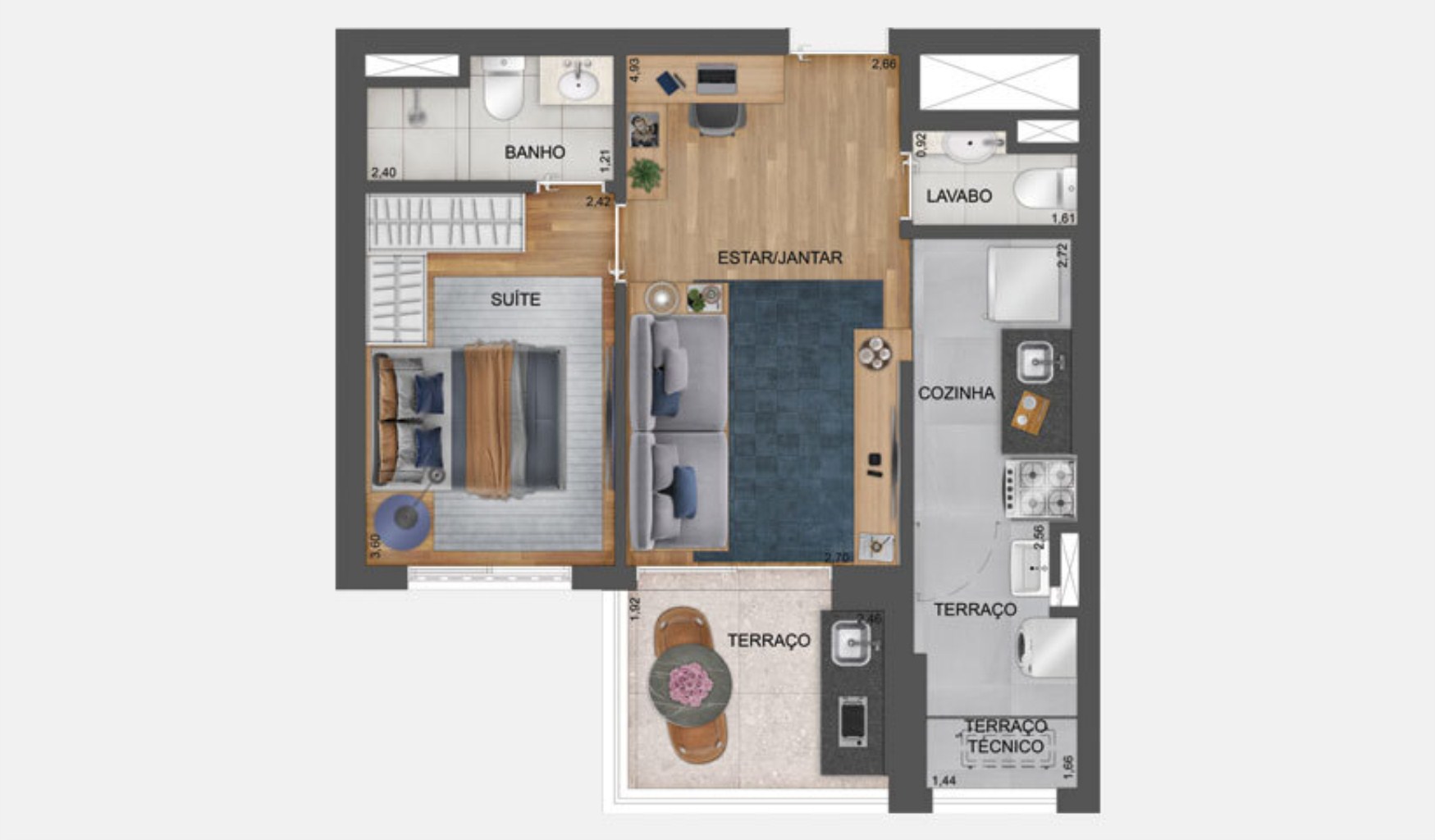 Apartamento, 1 quarto, 59 m² - Foto 30