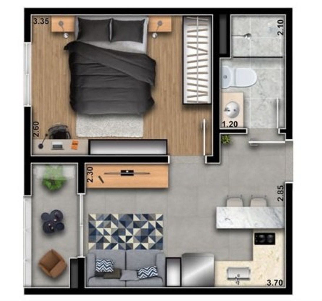 Apartamento, 2 quartos, 34 m² - Foto 21