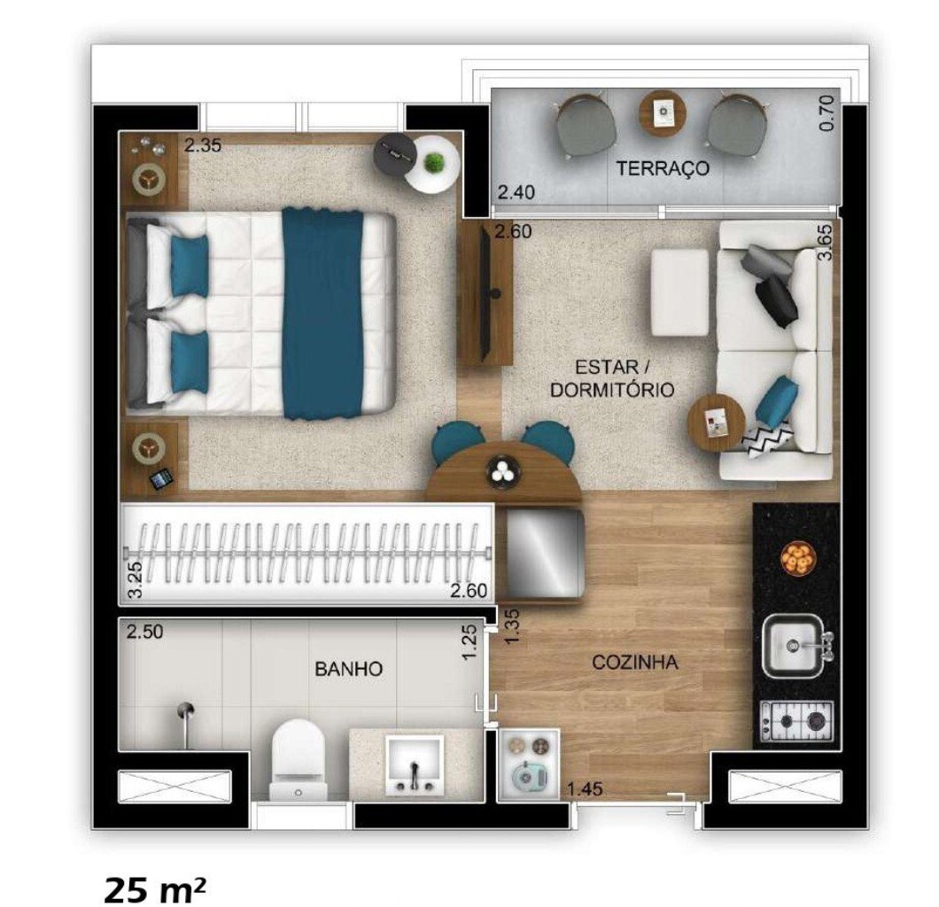 Apartamento à venda com 1 quarto, 24m² - Foto 13