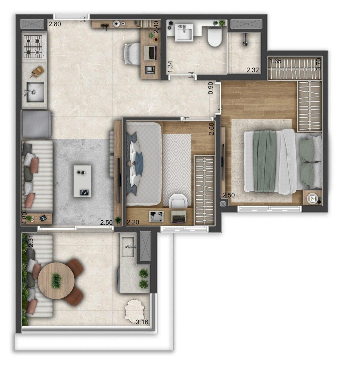 Apartamento, 2 quartos, 45 m² - Foto 18