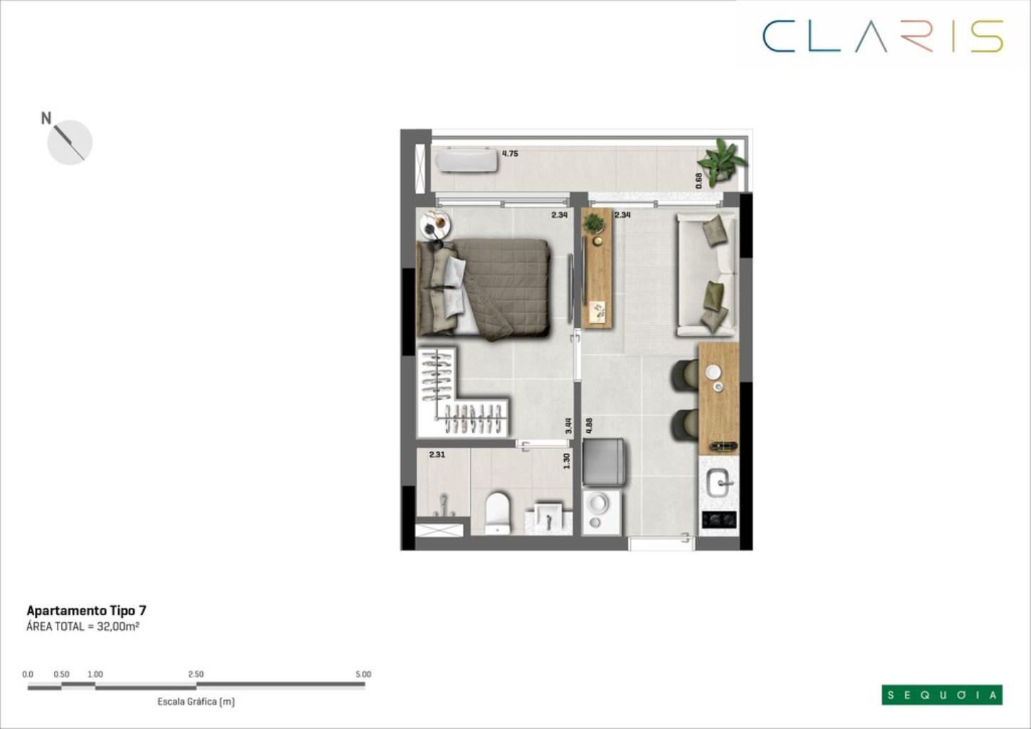 Apartamento, 1 quarto, 32 m² - Foto 24