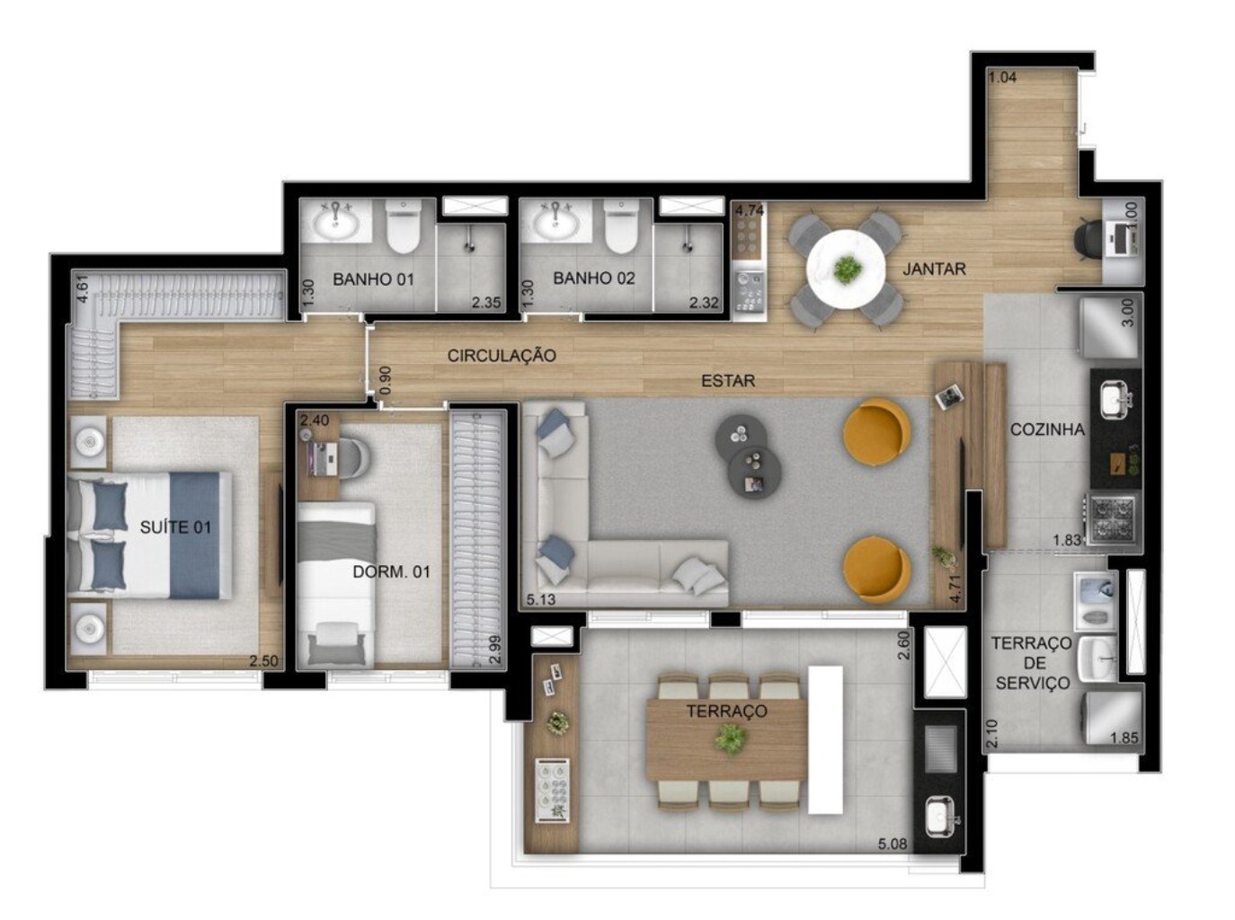 Apartamento, 3 quartos, 89 m² - Foto 25