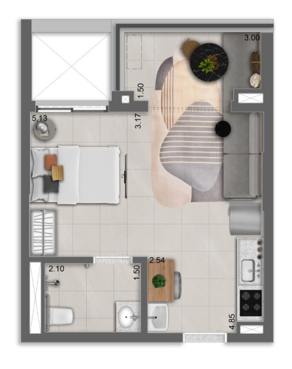 Apartamento à venda com 1 quarto, 30m² - Foto 10