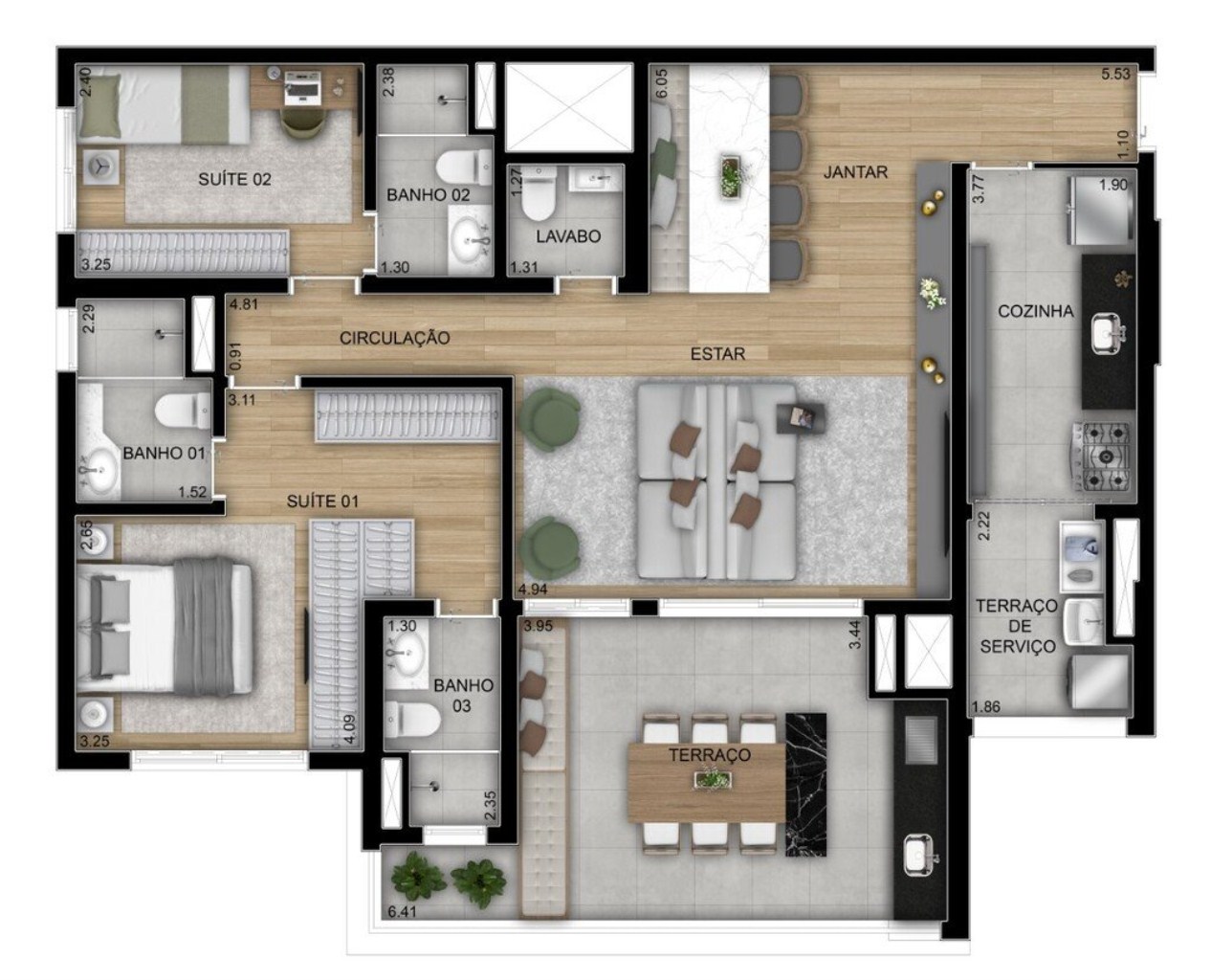 Apartamento à venda com 3 quartos, 110m² - Foto 29