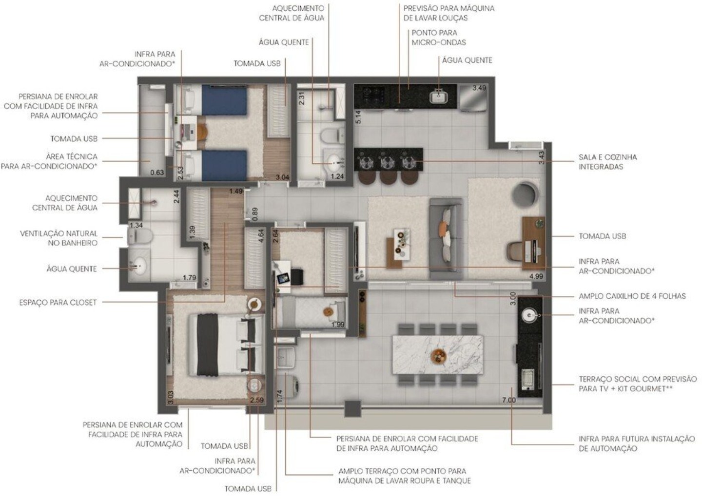 Apartamento à venda com 3 quartos, 92m² - Foto 43