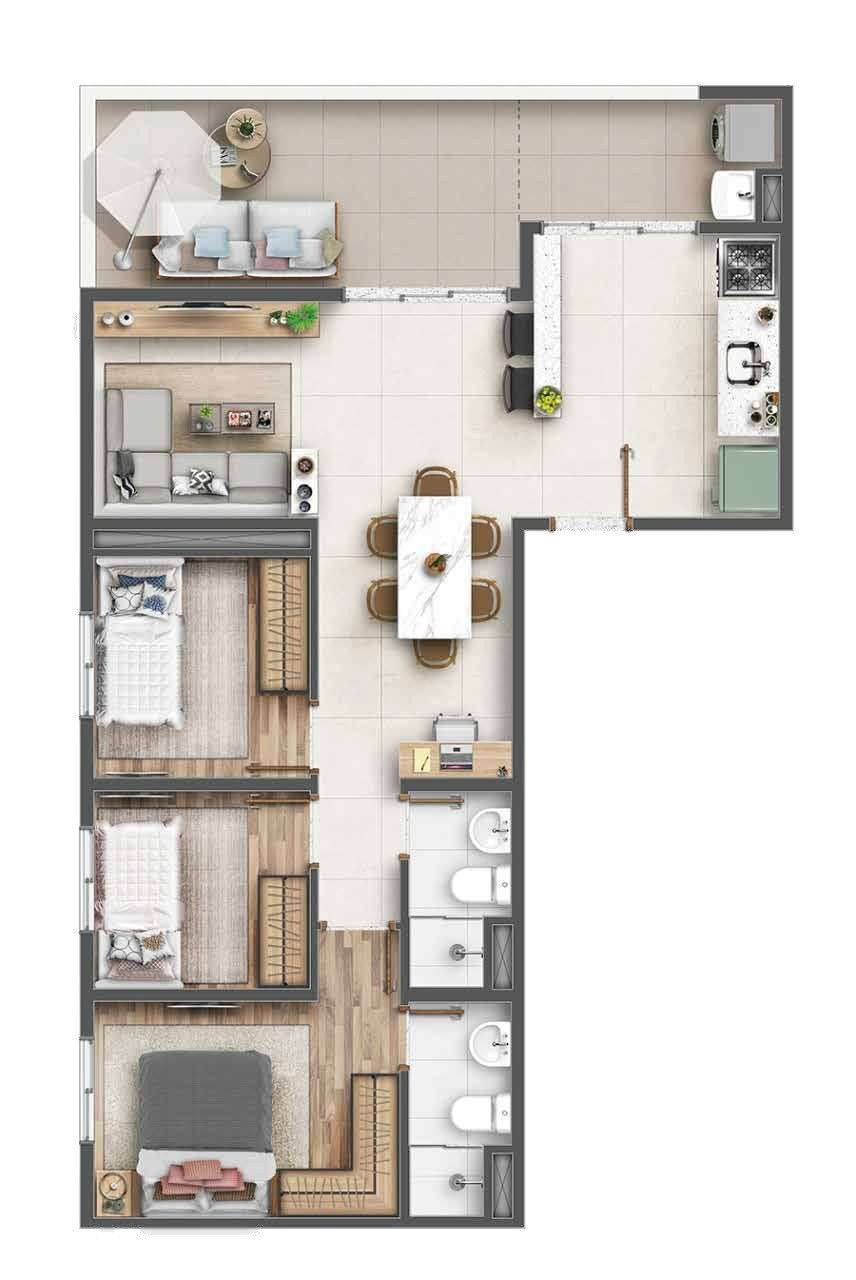 Apartamento à venda com 2 quartos, 78m² - Foto 19